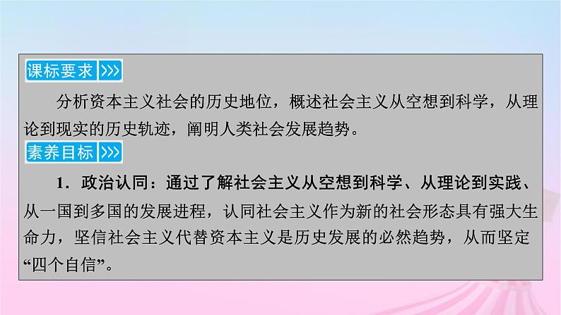 新教材适用2023_2024学年高中政治第1课社会主义从空想到科学从理论到实践的发展第2框科学社会主义的理论与实践课件部编版必修105