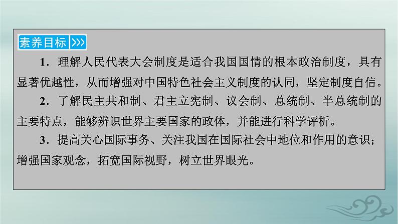 新教材适用2023_2024学年高中政治第1单元各具特色的国家第1课国体与政体第2框国家的政权组织形式课件部编版选择性必修106