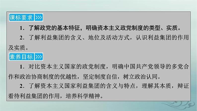 新教材适用2023_2024学年高中政治第1单元各具特色的国家第1课国体与政体第3框政党和利益集团课件部编版选择性必修1第5页