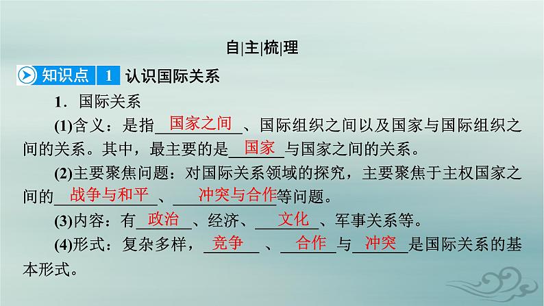 新教材适用2023_2024学年高中政治第2单元世界多极化第3课多极化趋势第2框国际关系课件部编版选择性必修107