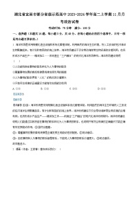 2024宜昌部分省级示范高中高二上学期11月月考政治试卷含解析