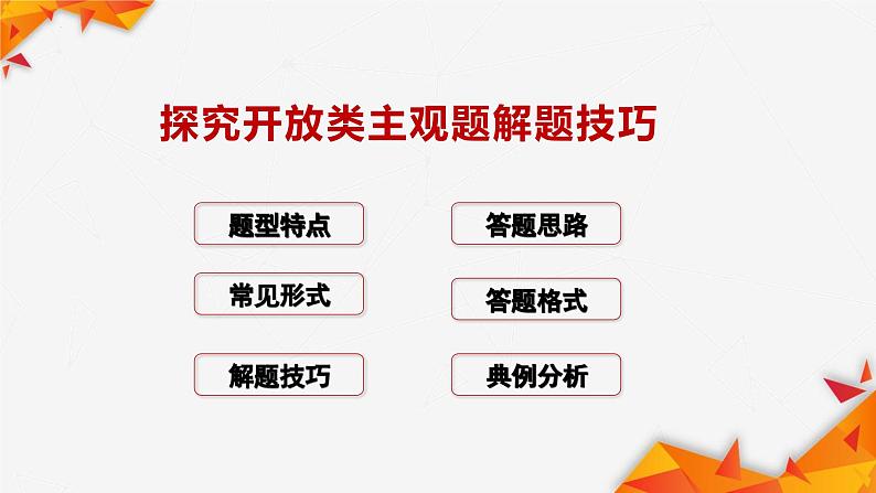 高考政治开放性试题可视化课件部编版第1页