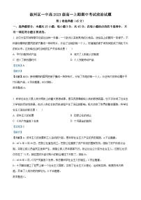 四川省宜宾市叙州区第一中学2023-2024学年高一上学期11月期中考试政治试题（Word版附解析）