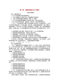 高中政治 (道德与法治)人教统编版选择性必修3 逻辑与思维创新思维的含义与特征同步达标检测题