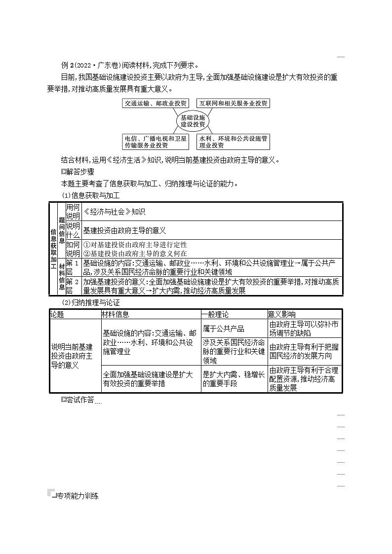 适用于新高考新教材2024版高考政治二轮复习高阶思维专项练（附解析）第3页