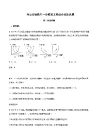 2024届四川省绵阳南山中学实验学校高三上学期10月一诊模拟政治试卷含答案