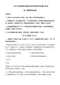 2023-2024学年湖北省部分高中联考协作体高一上学期期中考试政治试题含解析