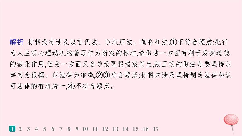 适用于新高考新教材2024版高考政治二轮复习专题突破练6全面依法治国课件第3页