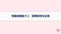 适用于新高考新教材2024版高考政治二轮复习专题突破练12民事权利与义务课件