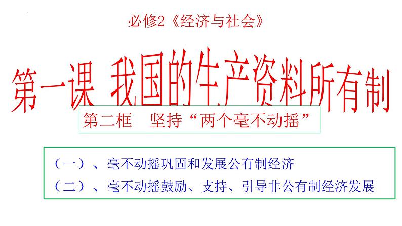 1.2坚持“两个毫不动摇”课件-2023-2024学年高中政治统编版必修二经济与社会 (3)第2页