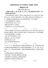 2024湖南省名校联考联合体高二上学期第三次联考政治试题（B卷）含解析