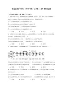 湖北省武汉市2023-2024学年高一上册12月月考政治试卷（附答案）