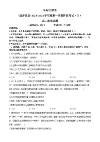 2024驻马店环际大联考“逐梦计划”高二上学期阶段考试（三）政治含解析