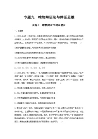 专题九 唯物辩证法与辩证思维 训练1 唯物辩证法的总特征（含解析）--2024年高考政治大二轮复习