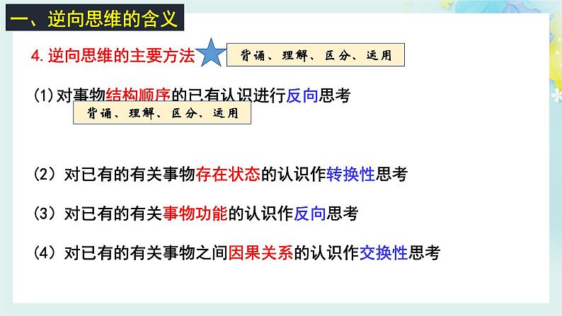 12.2逆向思维的含义与作用高二政治同步备课精品课件（统编版选择性必修3）07