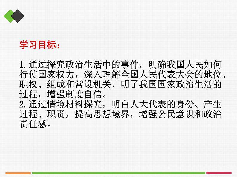 人教部编版高中政治必修3政治与法治5.1人民代表大会我国的国家权力机关  PPT课件(含视频）02