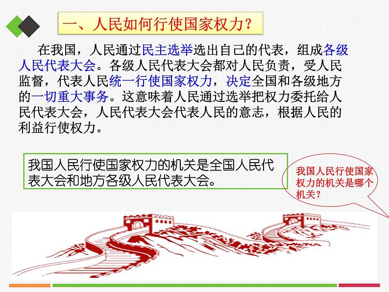 人教部编版高中政治必修3政治与法治5.1人民代表大会我国的国家权力机关  PPT课件(含视频）07