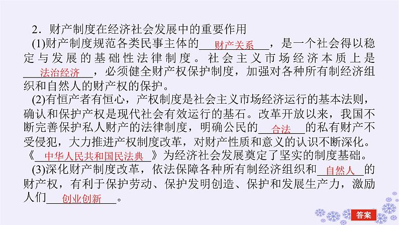 新教材2023版高中政治第一单元民事权利与义务单元总结提升课件部编版选择性必修204