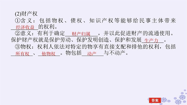 新教材2023版高中政治第一单元民事权利与义务第二课依法有效保护财产权课时1保障各类物权课件部编版选择性必修206