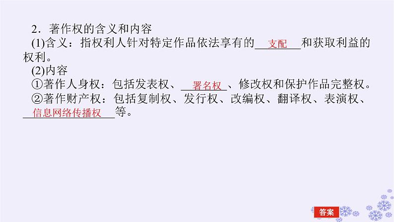 新教材2023版高中政治第一单元民事权利与义务第二课依法有效保护财产权课时2尊重知识产权课件部编版选择性必修2第6页