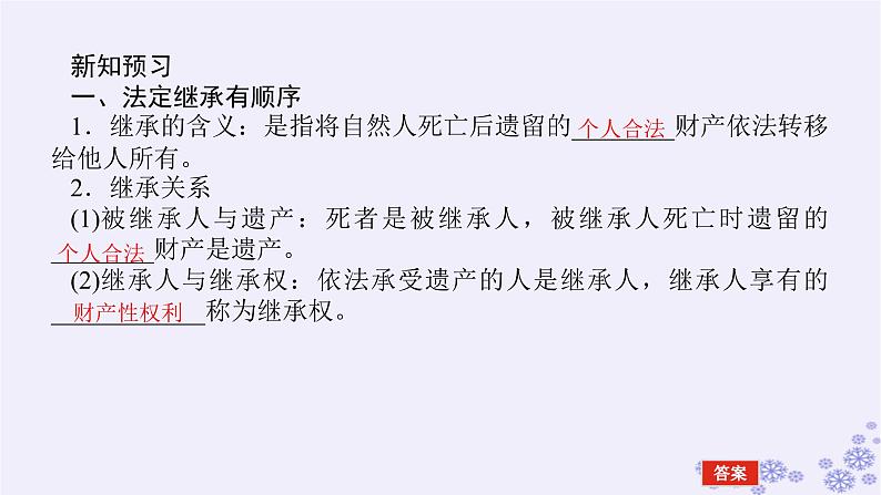 新教材2023版高中政治第二单元家庭与婚姻第五课在和睦家庭中成长课时2薪火相传有继承课件部编版选择性必修205