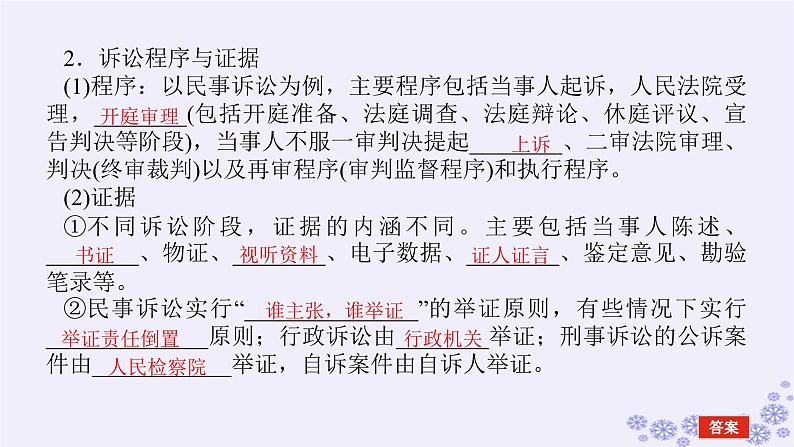 新教材2023版高中政治第四单元社会争议解决单元总结提升课件部编版选择性必修204