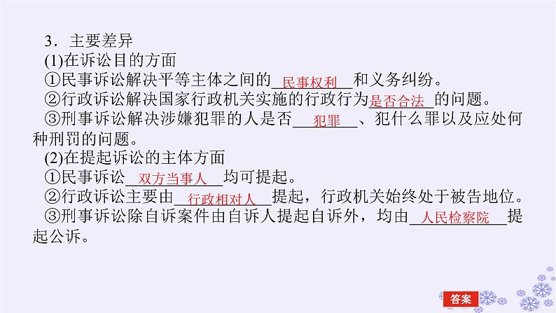 新教材2023版高中政治第四单元社会争议解决第九课纠纷的多元解决方式课时2解析三大诉讼课件部编版选择性必修2第7页