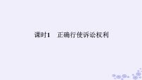 高中政治 (道德与法治)人教统编版选择性必修2 法律与生活正确行使诉讼权利评课课件ppt