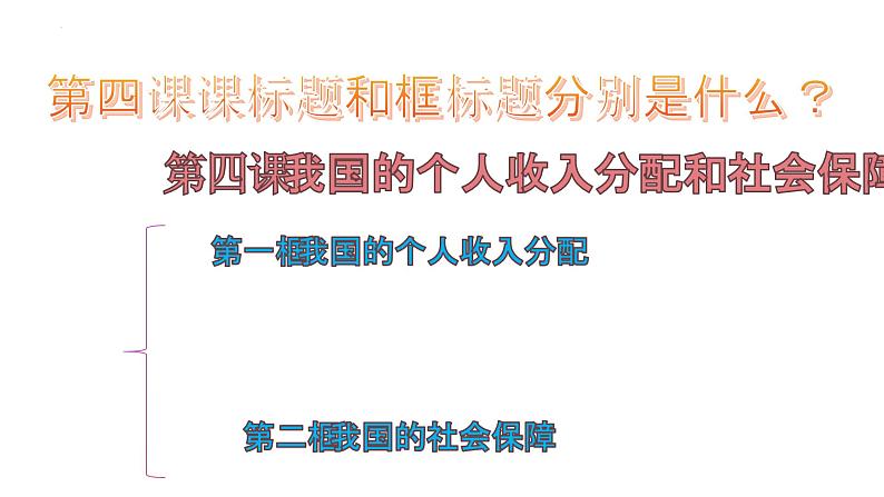 第四课 我国的个人收入分配与社会保障 课件-2024届高考政治一轮复习统编版必修二经济与社会01