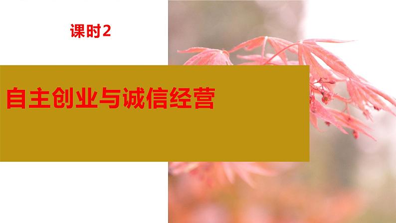 第三单元 课时2  自主创业与诚信经营课件  2024年高考政治一轮复习（统编版选择性必修1、2、3）03