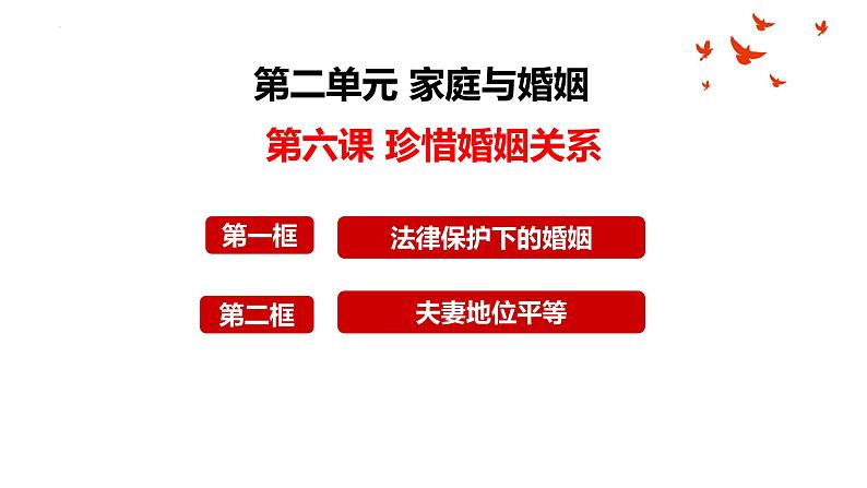 第六课 珍惜婚姻关系 课件-2024届高考政治一轮复习统编版选择性必修二法律与生活01