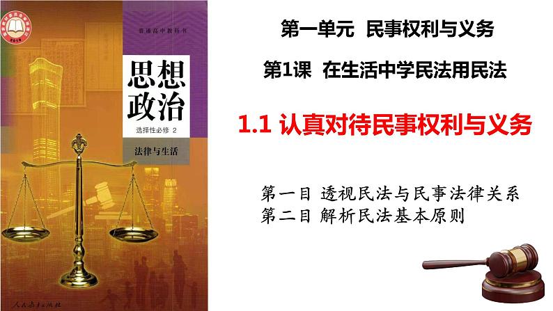 1.1 认真对待民事权利与义务课件2023-2024学年高中政治统编版选择性必修二法律与生活第3页