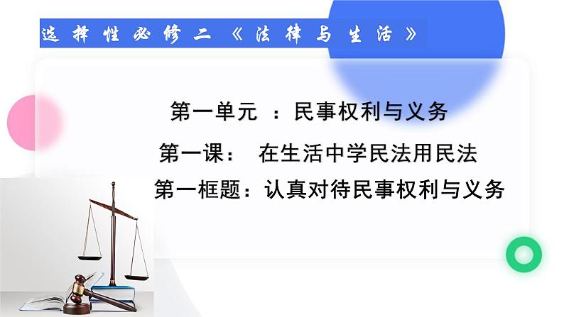 1.1认真对待民事权利与义务课件高二政治同（统编版选择性必修2）第3页
