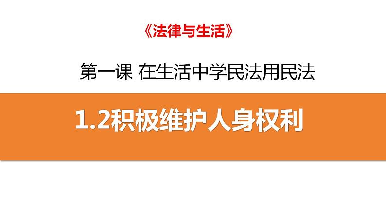 1.2积极维护人身权利课件-2023-2024学年高中政治统编版选择性必修2法律与生活 (1)第2页