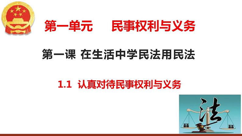 1.1认真对待民事权利与民事义务课件-2023-2024学年学年高中政治统编版选择性必修二法律与生活 (1)01