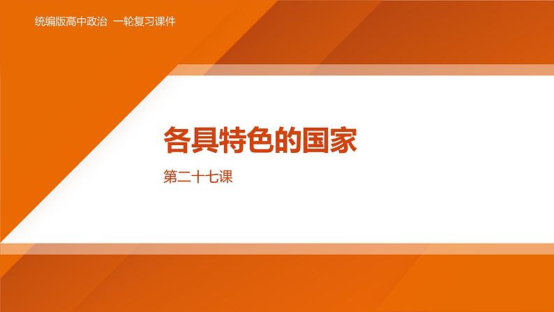 第二课 国家的结构形式 课件-2024届高考政治一轮复习统编版选择性必修一当代国际政治与经济第1页