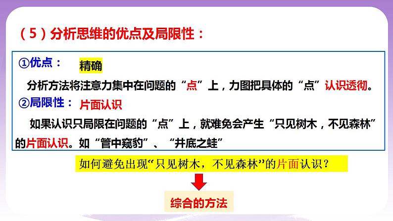 8.2《分析与综合及其辩证关系》课件 统编版高中政治选修三08