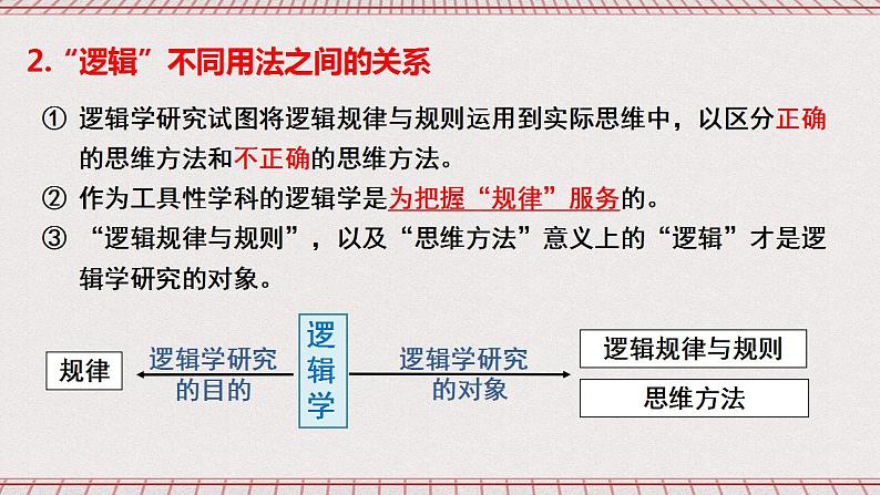 统编版高中政治选修三 2.1《“逻辑”的多种含义》课件06