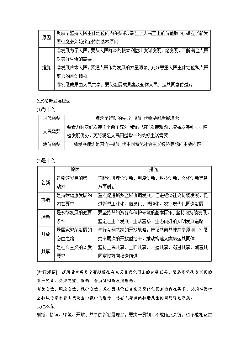新高考政治二轮复习（新高考版） 专题3　坚持新发展理念　推动高质量发展（学生版）第3页