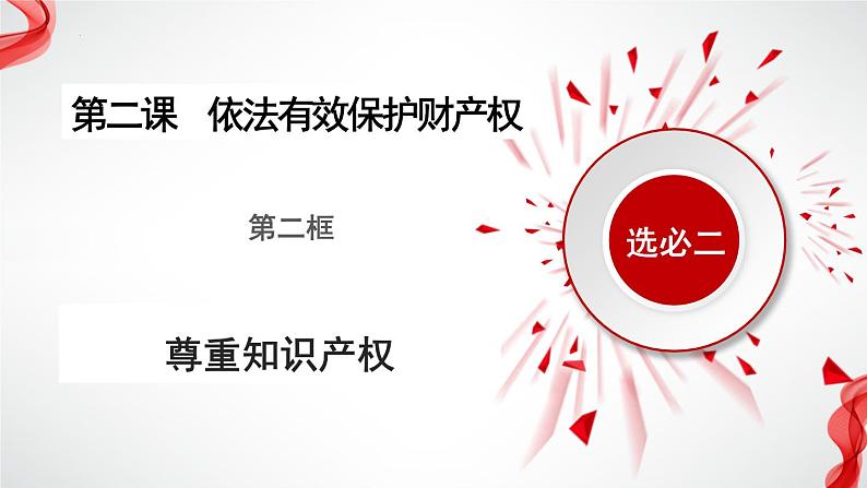 2.2尊重知识产权 （课件 ） 高中政治选择性必修2 法律与生活同步课件第1页