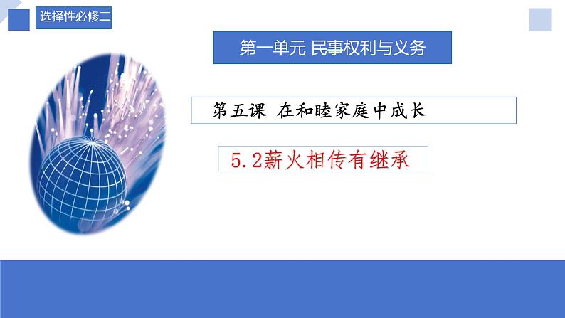 5.2 薪火相传有继承 （课件 ） 高中政治选择性必修2 法律与生活同步课件第1页