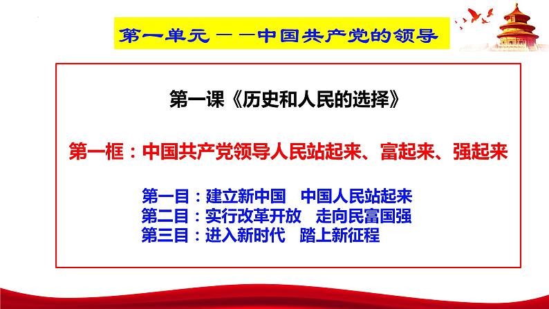 1.2  中国共产党领导人民站起来、富起来、强起来（课件）高中政治 必修3 政治与法治 同步课件03