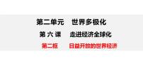 人教统编版选择性必修1 当代国际政治与经济第三单元 经济全球化第六课 走进经济全球化日益开放的世界经济课文配套课件ppt