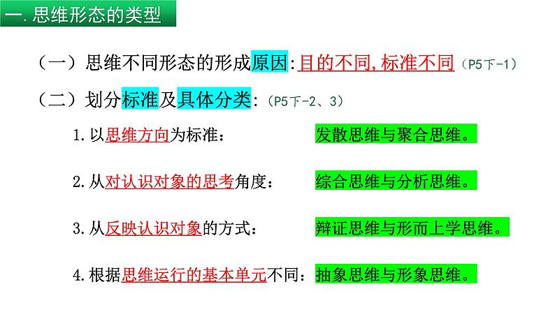 1.2 思维形态及其特征（课件） 高中政治选择性必修3 逻辑与思维 统编版07