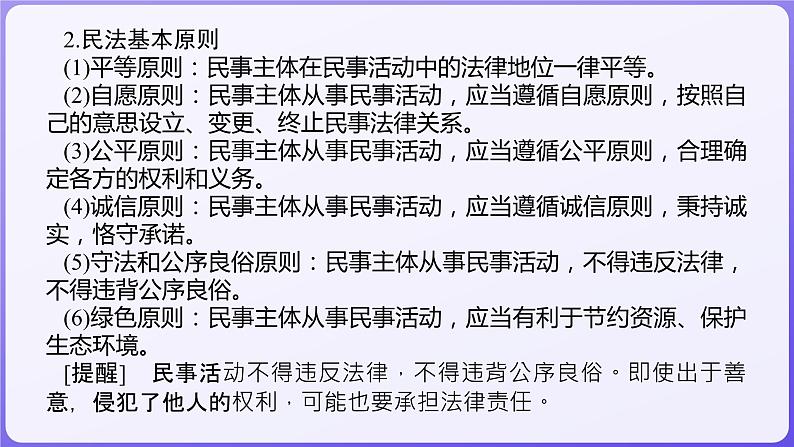 2024学年新高考政治二轮复习专题同步课件 专题十二　民事权利义务与社会争议解决第4页