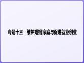 2024学年新高考政治二轮复习专题同步课件 专题十三　维护婚姻家庭与促进就业创业