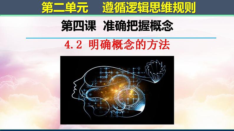 【教师必备】统编版 高中政治 选修3 同步备课 4.2明确概念的方法课件01