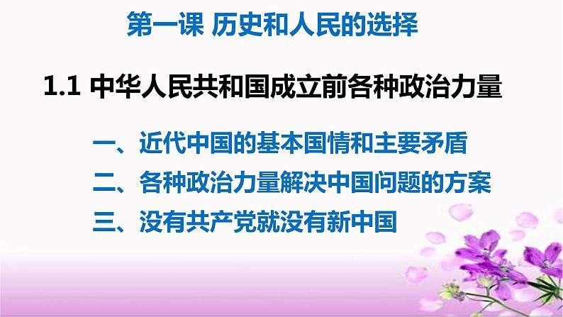 1.1+中华人民共和国成立前各种政治力量+课件-2023-2024学年高中政治统编版必修三政治与法治07