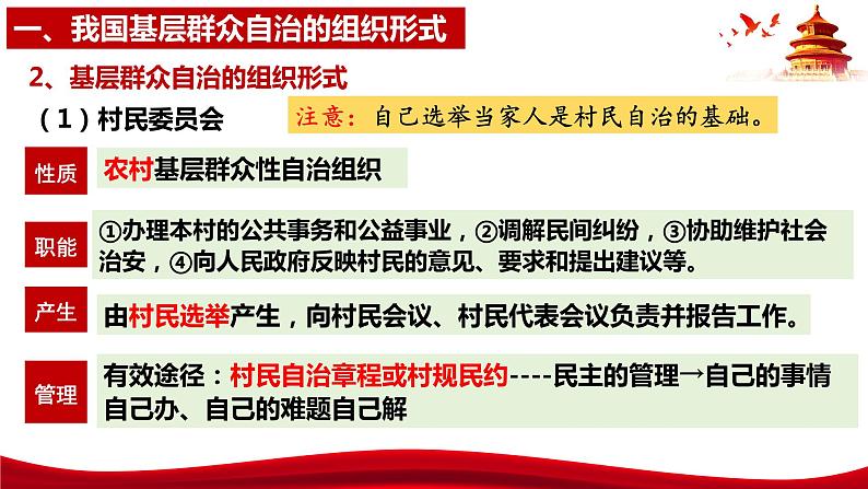 6.3  基层群众自治制度-2023-2024学年高一政治统编版必修三《政治与法治》同步课件第8页