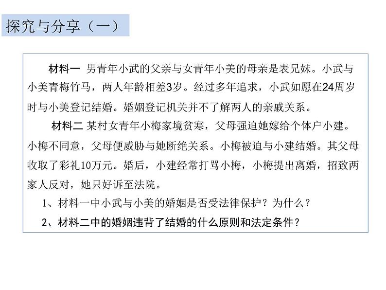 6.1 法律保护下的婚姻 课件-2023-2024学年高中政治统编版选择性必修二法律与生活第7页